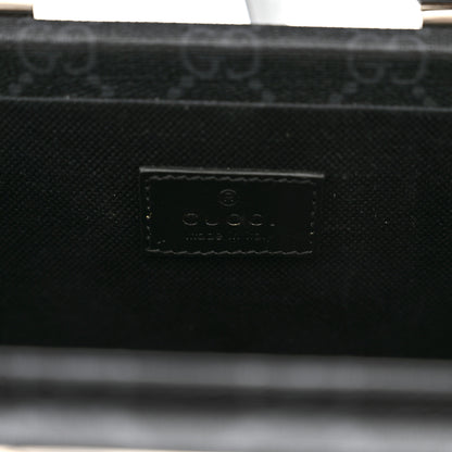 Gucci GG Supreme Monogram Calfskin Savoy Top Handle Beauty Case Black 7 of 10