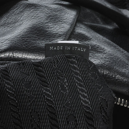 Prada Soft Calf Pleated Hobo Nero Black 9 of 10