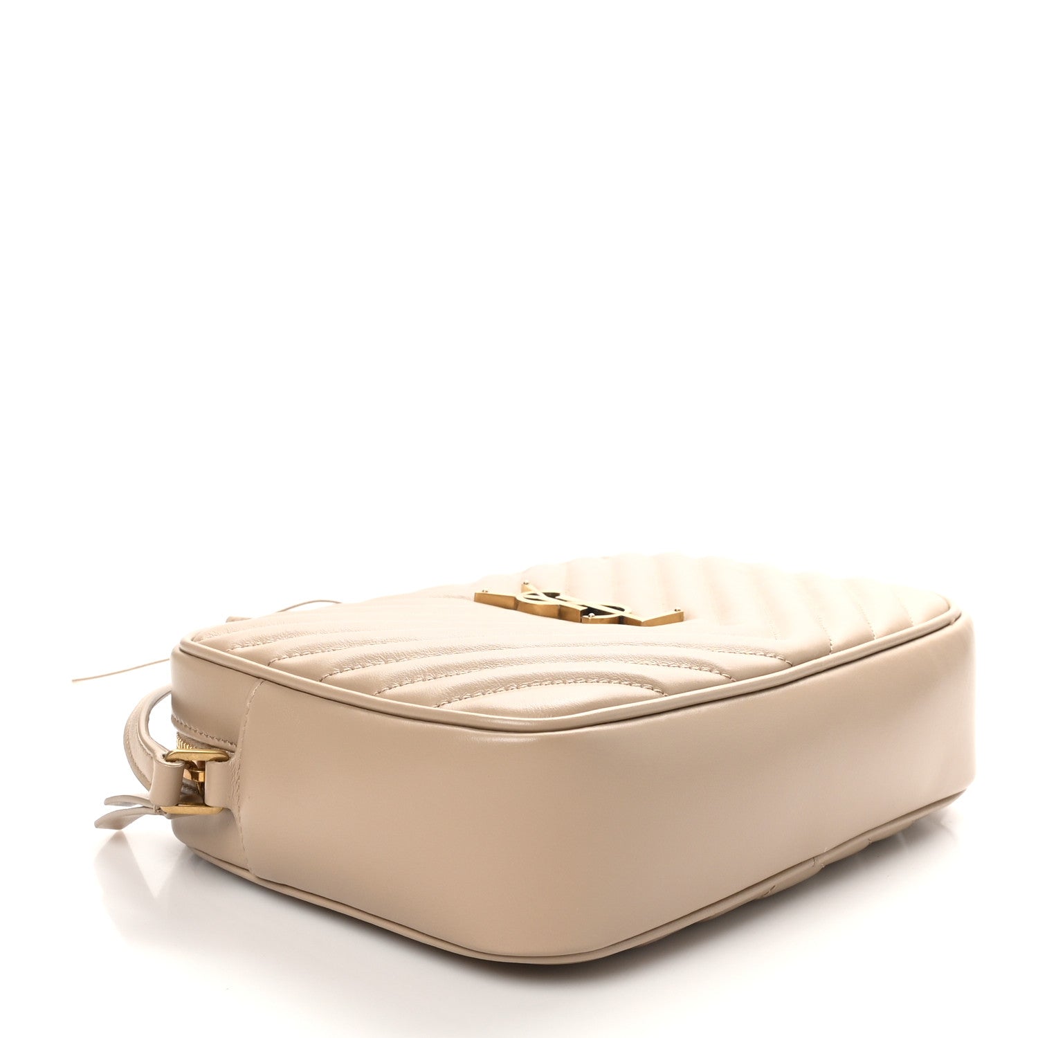 Saint Laurent Calfskin Matelasse Monogram Lou Camera Bag Dark Beige 4 of 11
