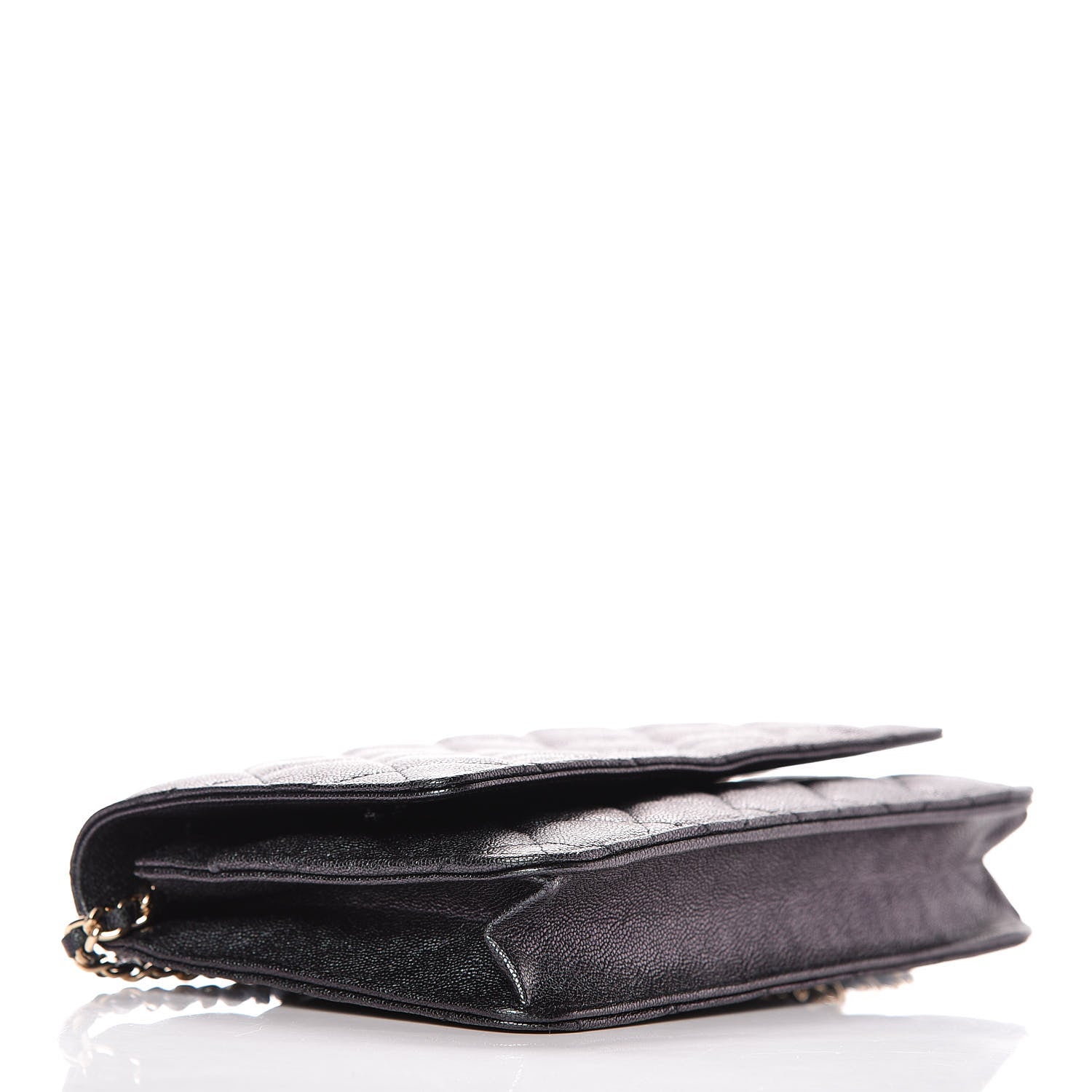 Chanel Iridescent Caviar Quilted Wallet On Chain WOC Black 4 of 11