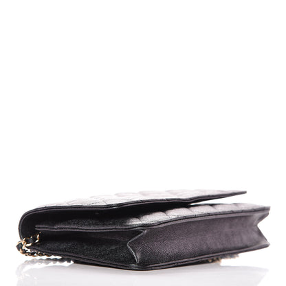 Chanel Iridescent Caviar Quilted Wallet On Chain WOC Black 4 of 11