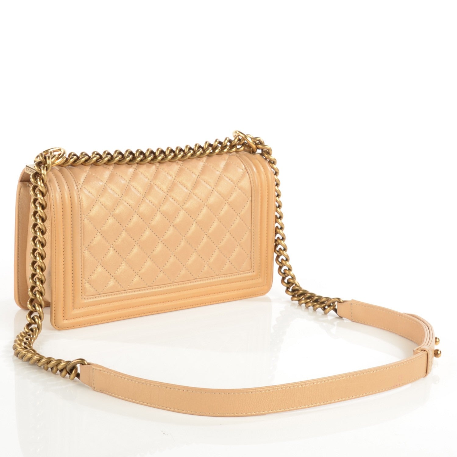 Chanel Metallic Calfskin Quilted Medium Boy Flap Gold 3 of 9