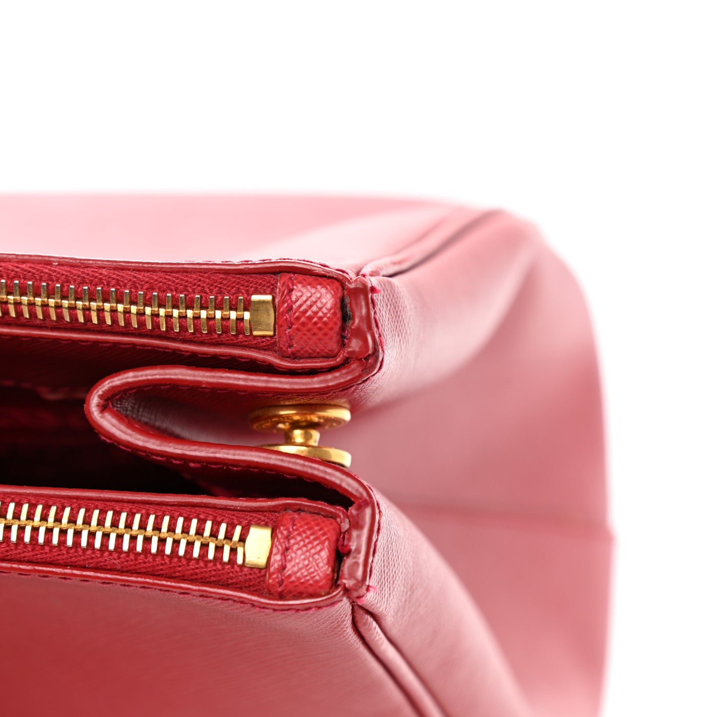 Saffiano Medium Galleria Double Zip Tote Fuoco