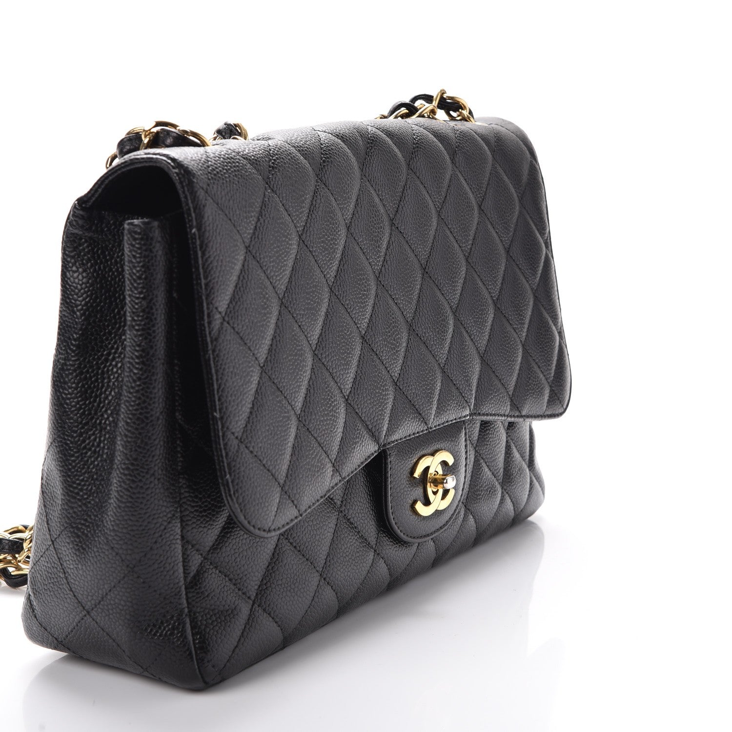 Chanel Caviar Quilted Jumbo Single Flap Black 13 of 13