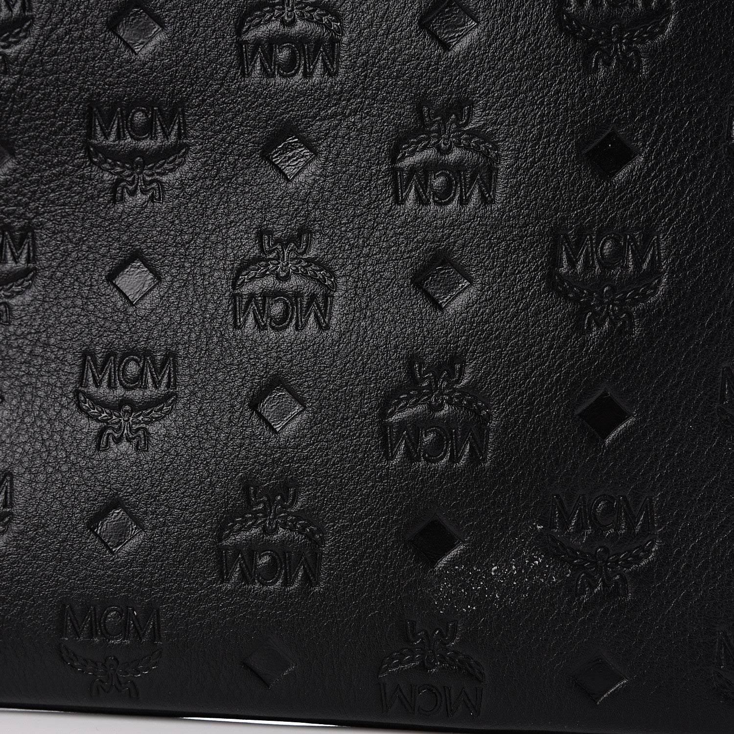 MCM Calfskin Ottomar Monogram Medium Crossbody Pouch Black 10 of 11