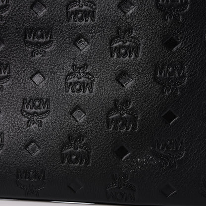 MCM Calfskin Ottomar Monogram Medium Crossbody Pouch Black 10 of 11
