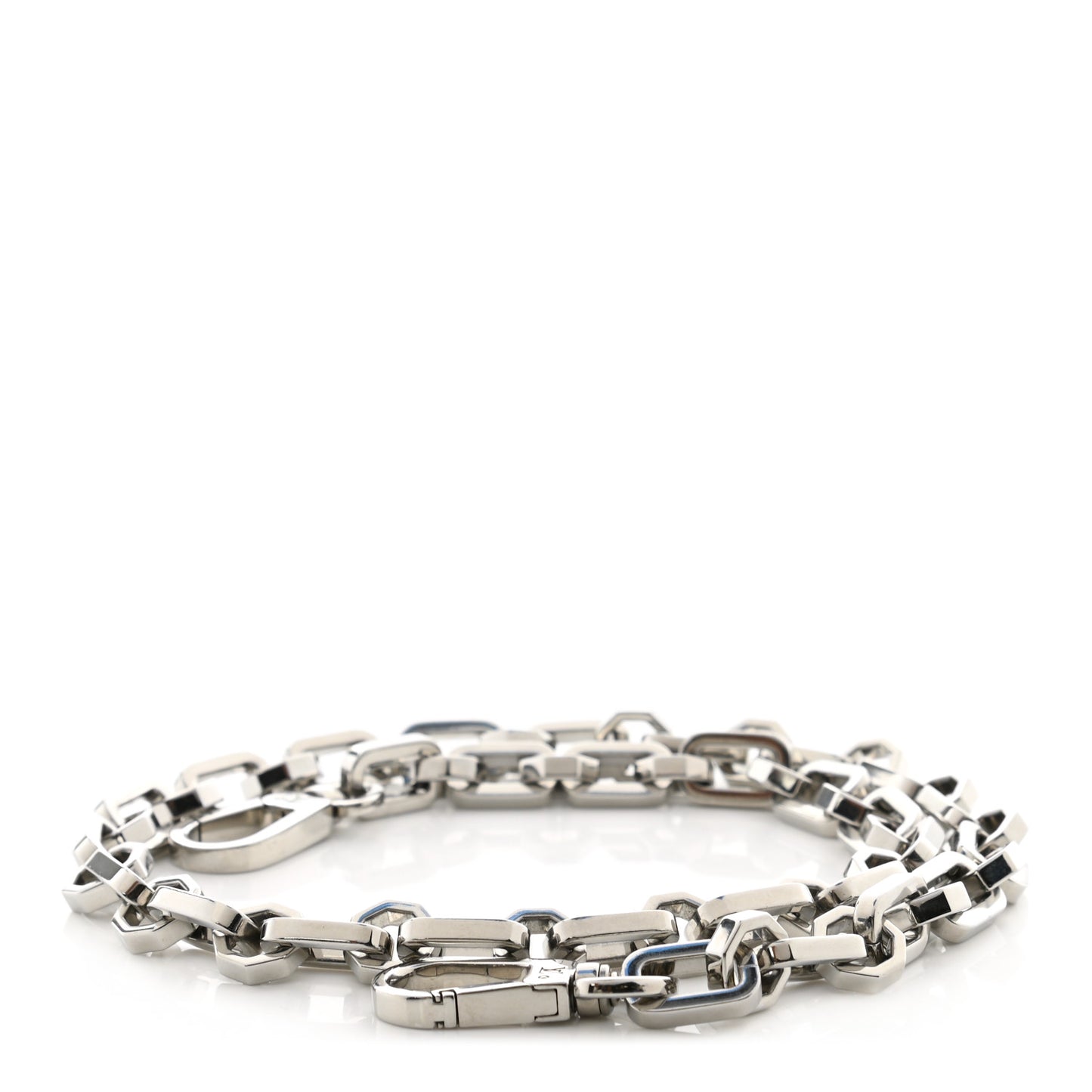 Metal Dauphine Chain Long Shoulder Strap Silver