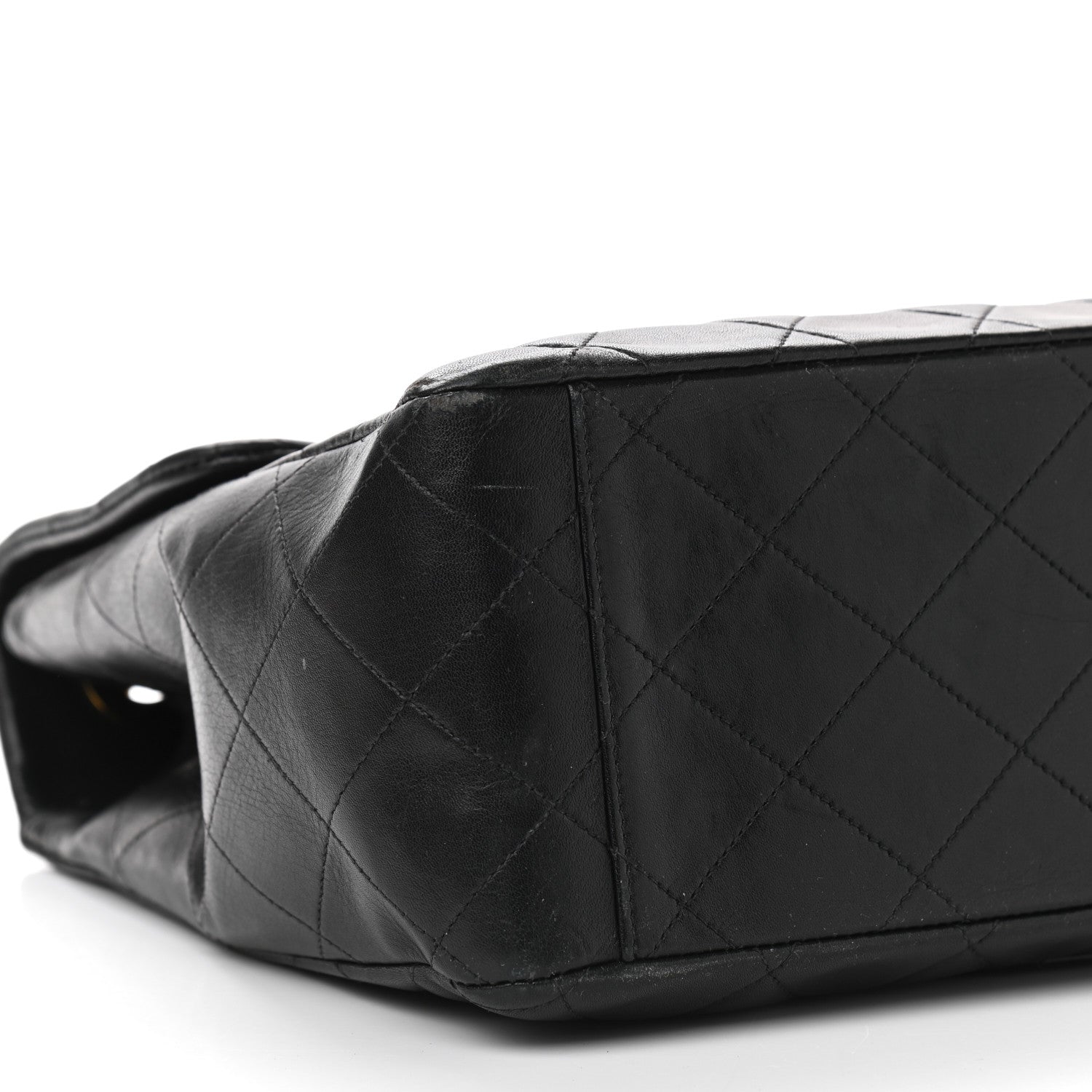 Chanel Lambskin Quilted XL Jumbo Single Flap Black 11 of 21
