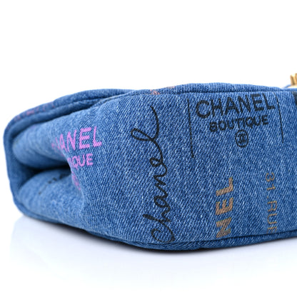 Chanel Denim Quilted Mini Denim Mood Rectangular Flap Blue Multicolor 8 of 10