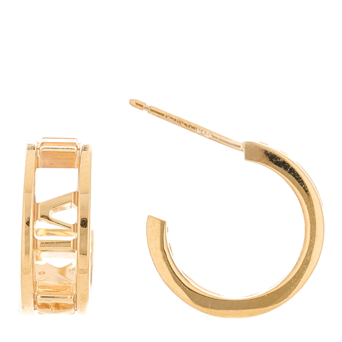 18K Rose Gold Mini Atlas Hoop Earrings