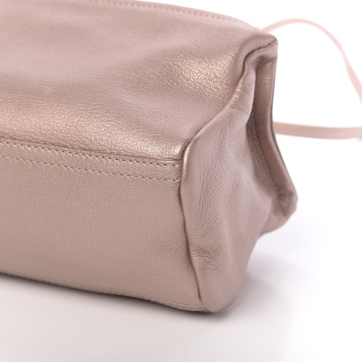 Metallic Sugar Goatskin Mini Pandora Light Pink