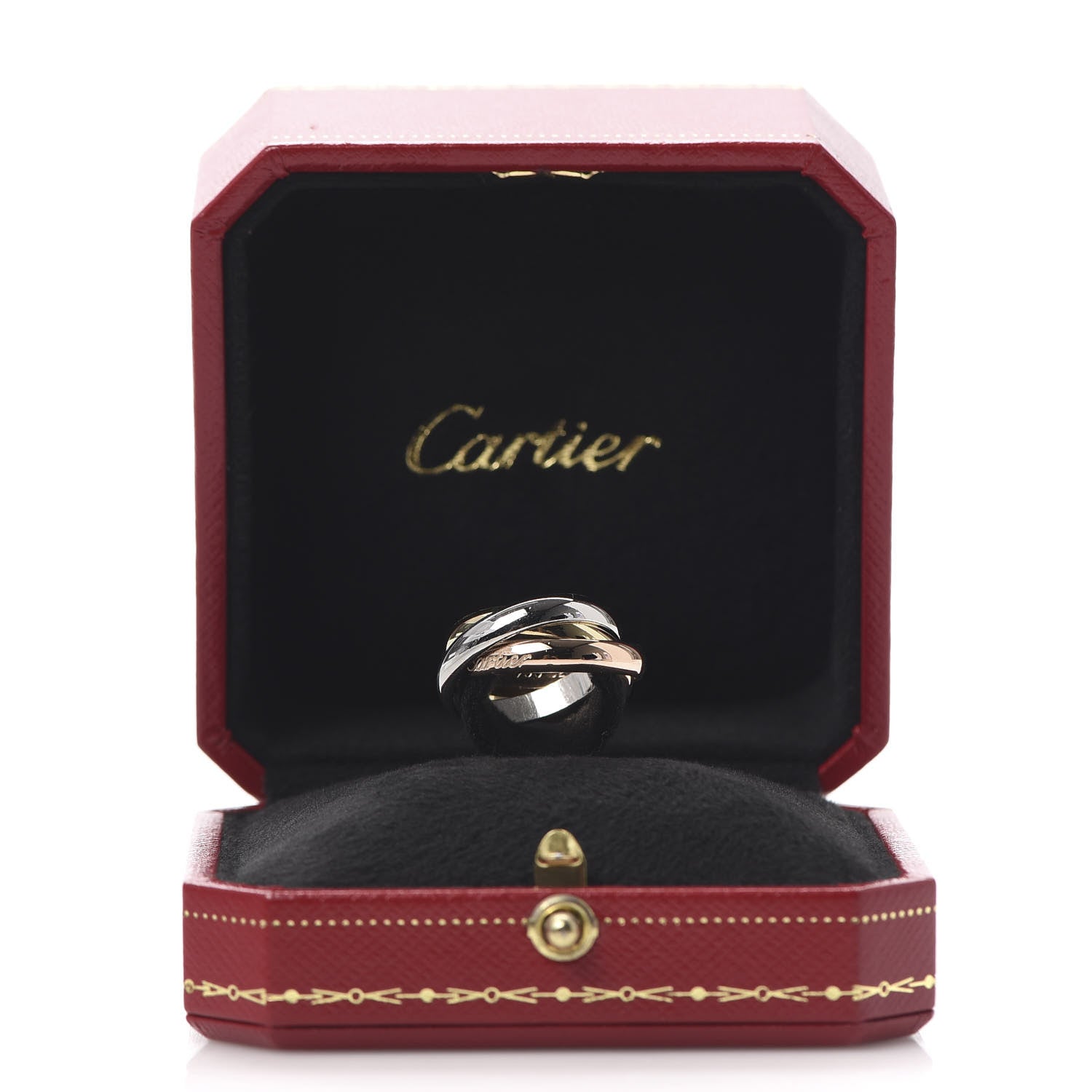 Cartier 18K Pink Yellow White Gold Classic Trinity Ring 52 6 6 of 7