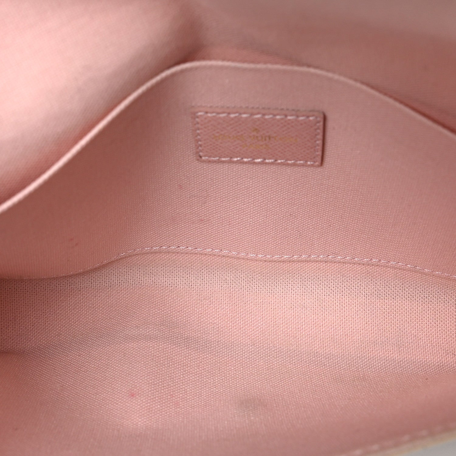 Louis Vuitton Damier Azur Pochette Felicie Chain Wallet Rose Ballerine 6 of 9