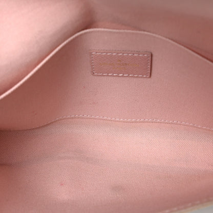Louis Vuitton Damier Azur Pochette Felicie Chain Wallet Rose Ballerine 6 of 9