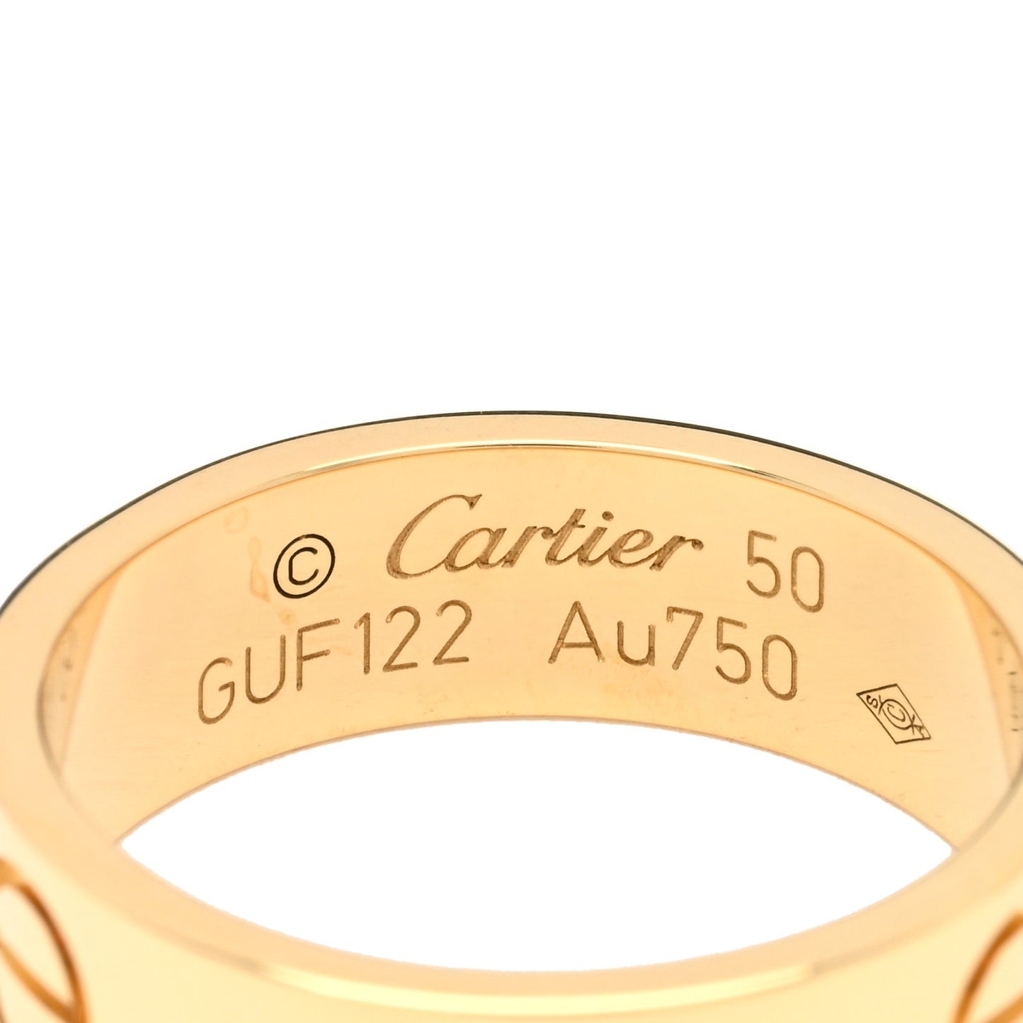 18K Yellow Gold 5.5mm LOVE Ring 50 5.25