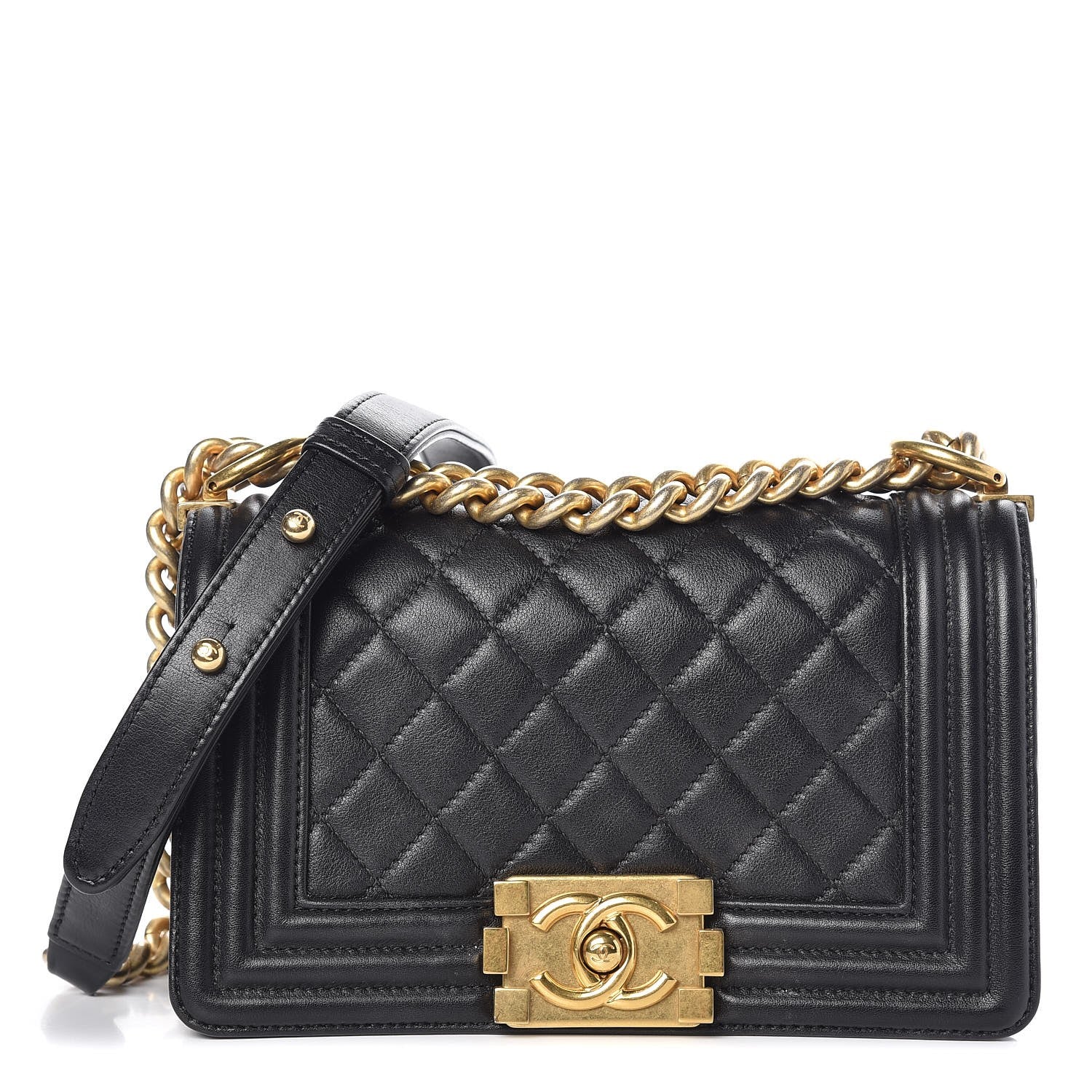 Chanel Calfskin Quilted Small Boy Flap Black 1 of 7