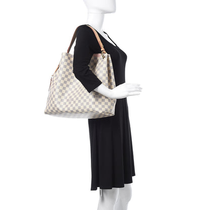 Louis Vuitton Damier Azur Graceful MM Rose Ballerine 2 of 11