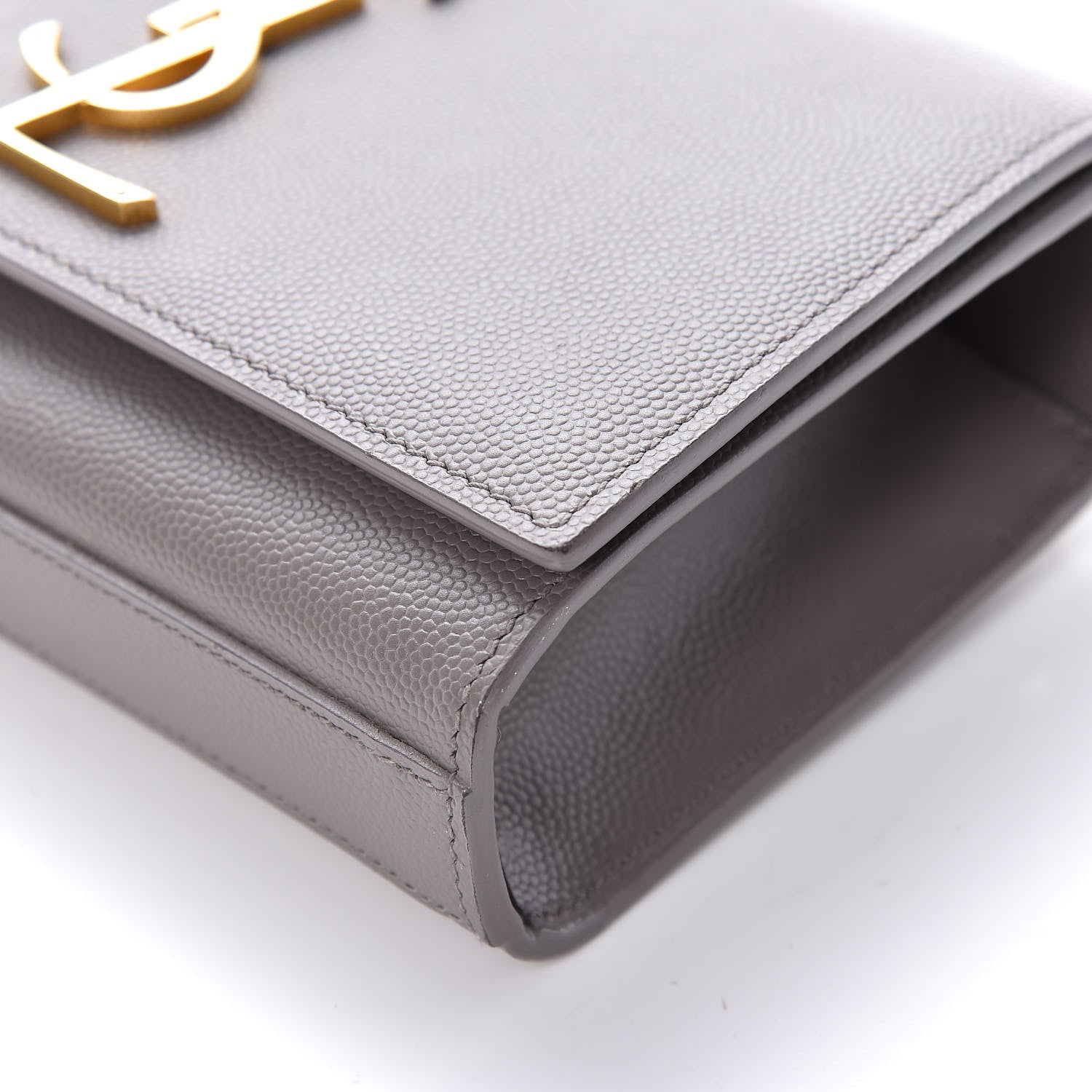 Saint Laurent Grain De Poudre Small Monogram Kate Satchel Fog 11 of 15
