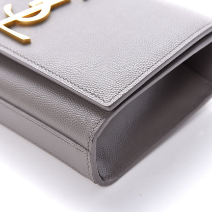 Saint Laurent Grain De Poudre Small Monogram Kate Satchel Fog 11 of 15