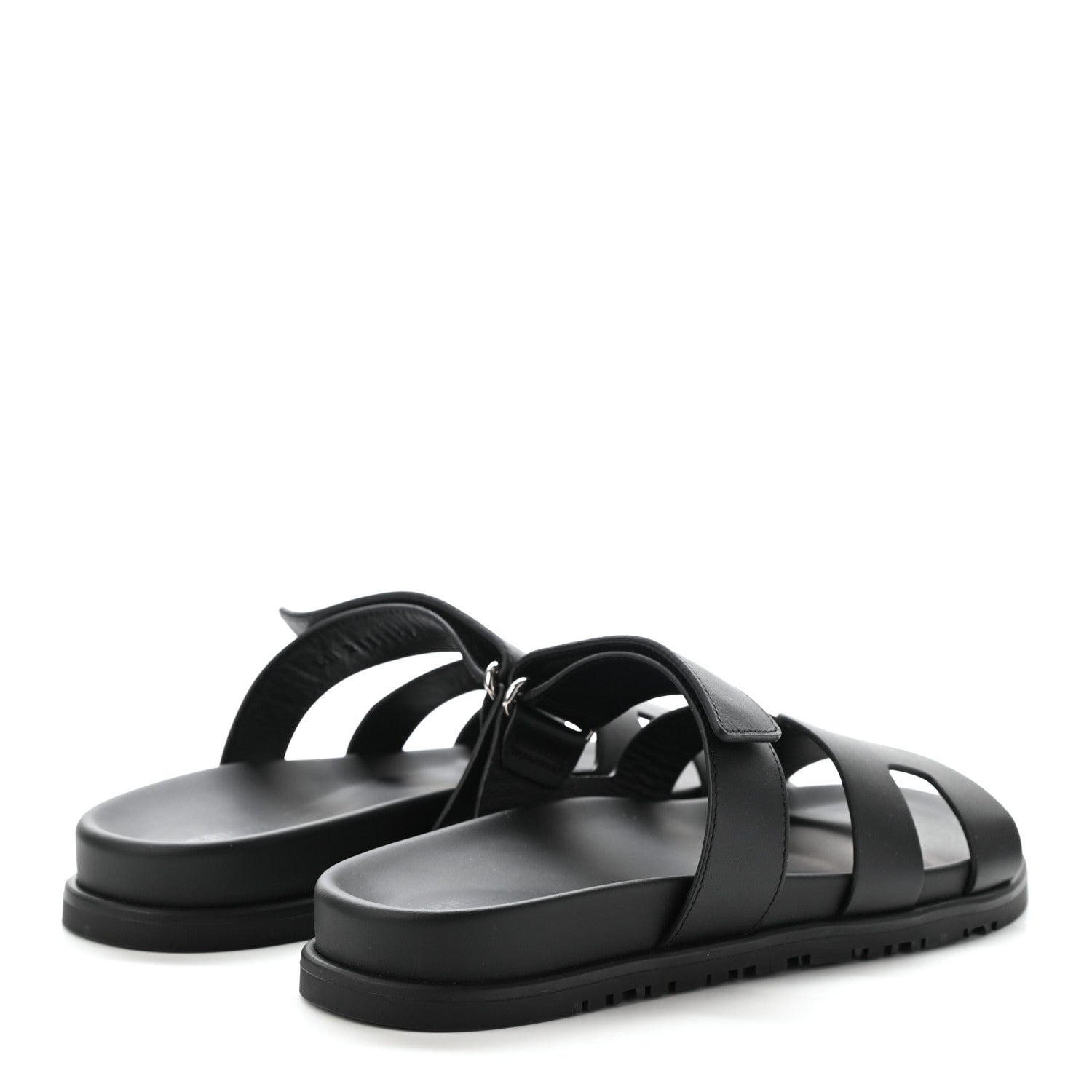 Hermes Calfskin Womens Chypre Sandals 39 Black 4 of 10