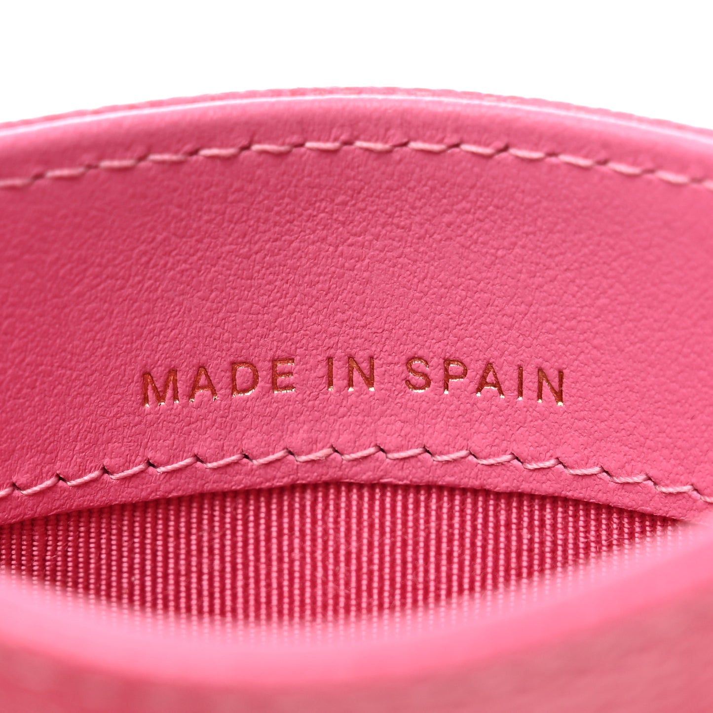 Caviar Quilted Card Holder Pink