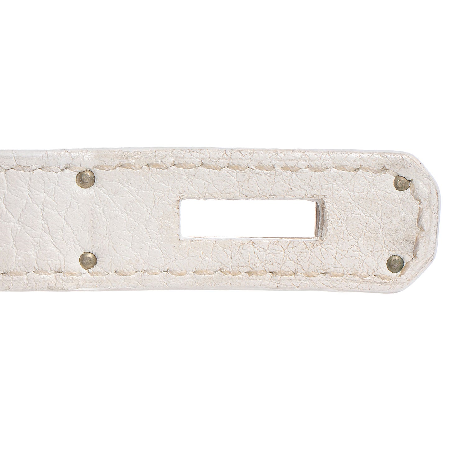 Taurillon Clemence Lizard Club Birkin 35 Blanc Gris Perle Sanguine