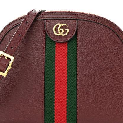 Gucci Textured Calfskin Web Small Ophidia Dome Shoulder Bag Vintage Bordeaux 8 of 10
