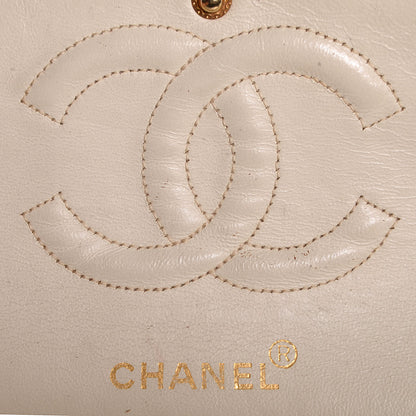 Chanel Jersey Quilted Medium Double Flap Beige 7 of 9