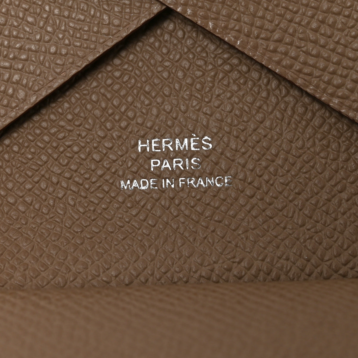 Hermes Epsom Calvi Duo Card Case Etoupe 7 of 8