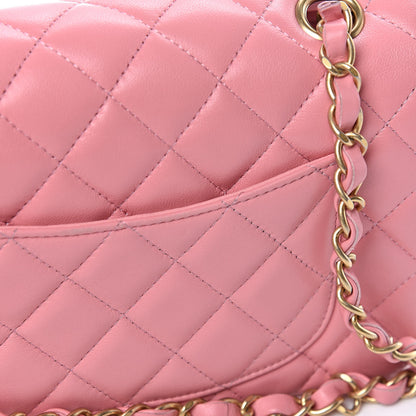Chanel Lambskin Quilted Mini Rectangular Flap Pink 15 of 22