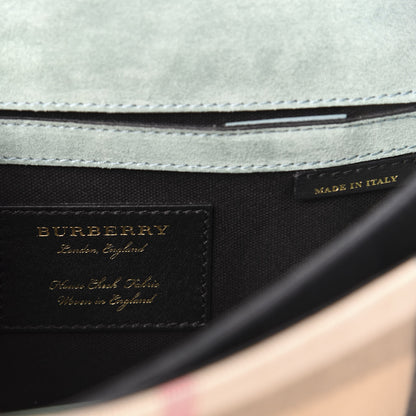 Burberry Grainy Calfskin House Check Small Macken Crossbody Bag Celadon Blue 6 of 11