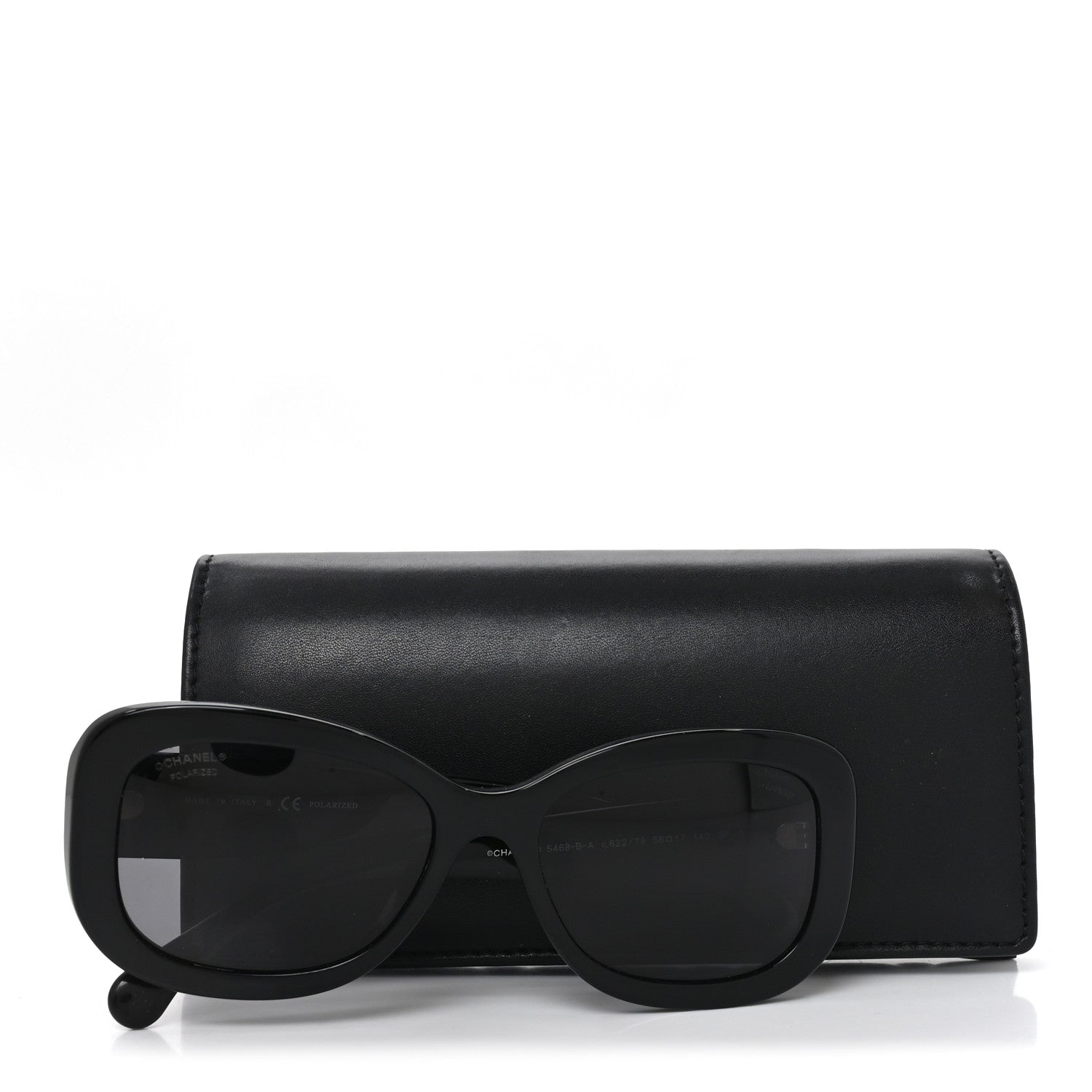 Chanel Acetate Polarized CC Sunglasses 5468-B-A Black 1893360