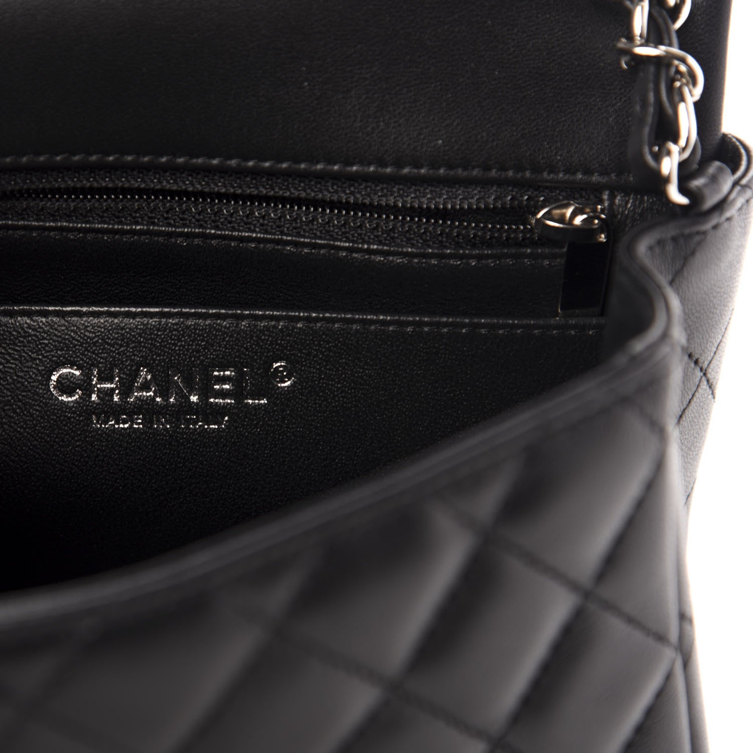 Chanel Lambskin Quilted Mini Square Flap Black 4 of 11