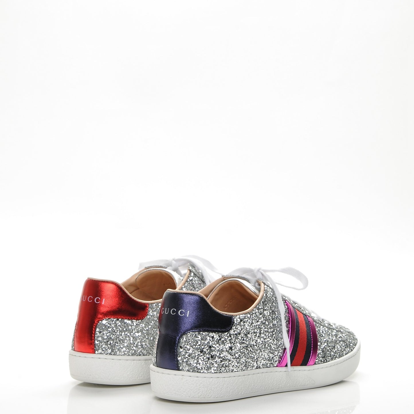 Glitter Web Ace Sneakers 38.5 Silver