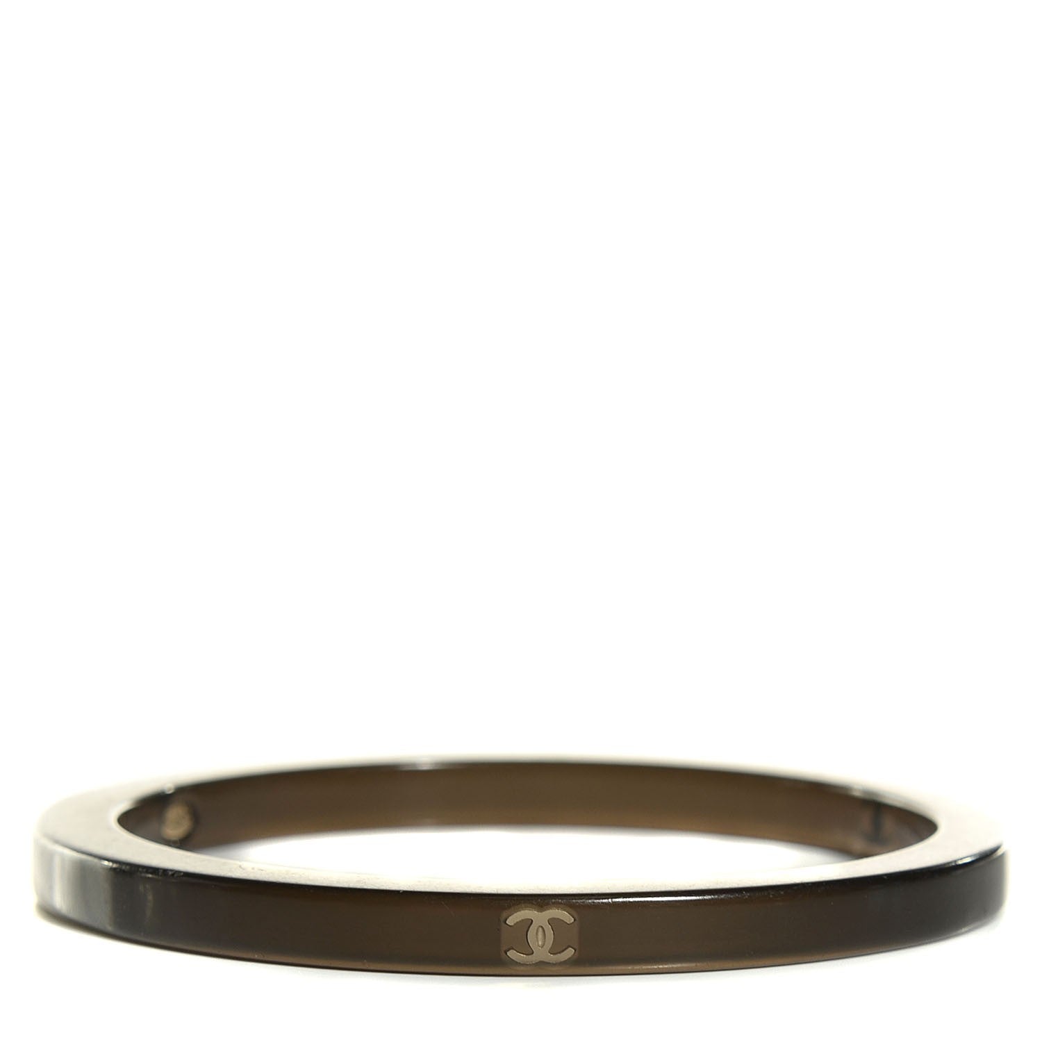 Chanel Resin CC Bangle Black 1 of 6