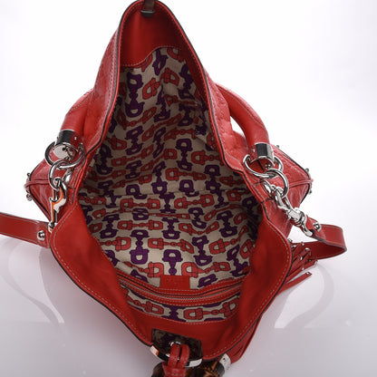 Gucci Guccissima Medium Indy Top Handle Hobo Red 14 of 22