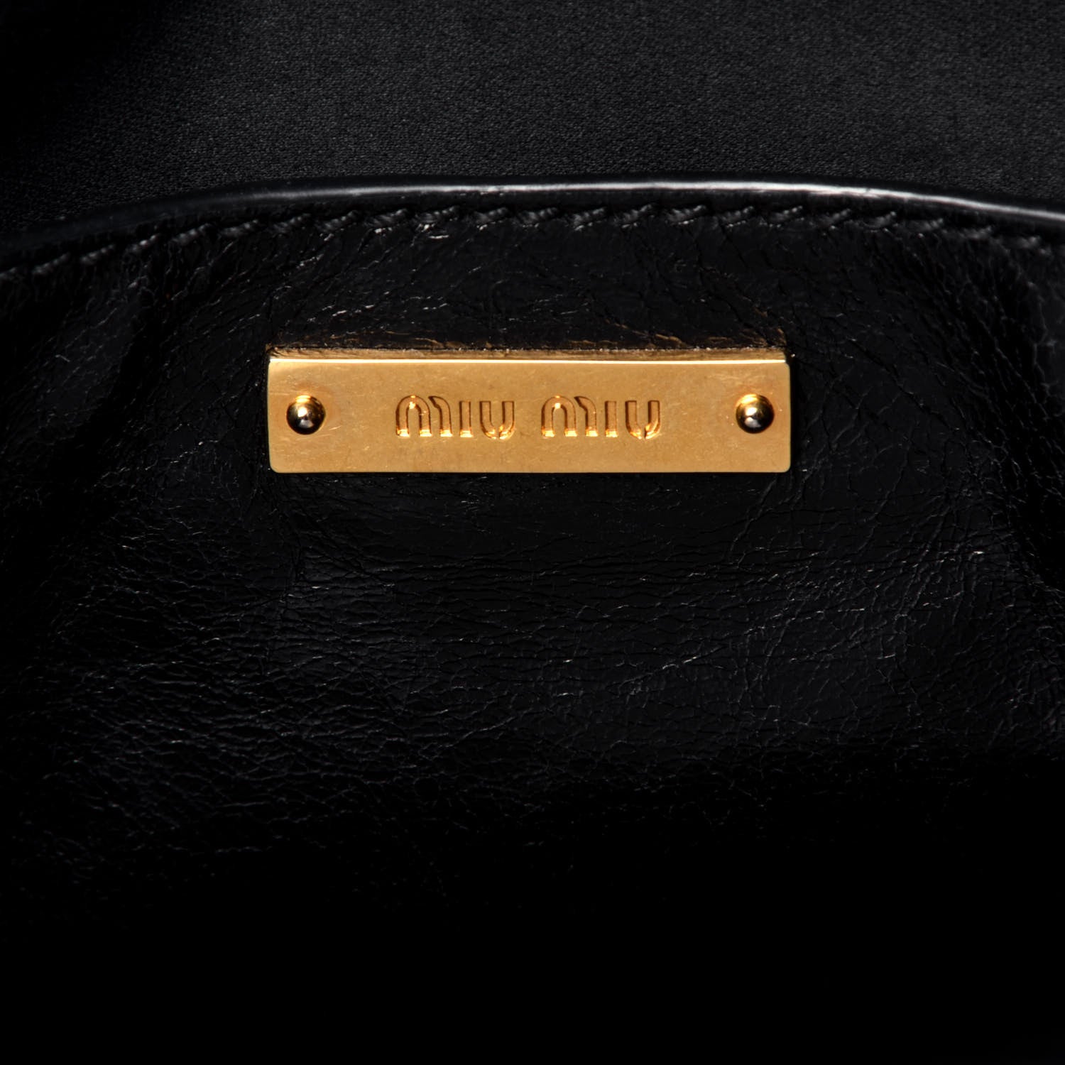 Miu Miu Vitello Shine Top Handle Satchel Black 7 of 10