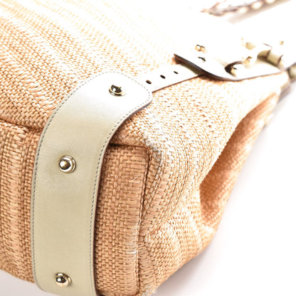 Gucci Straw Medium Pelham Shoulder Bag Off White 12 of 28