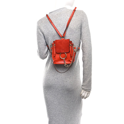 Chloe Suede Calfskin Mini Faye Backpack Sepia Red 1778099 – FASHIONPHILE