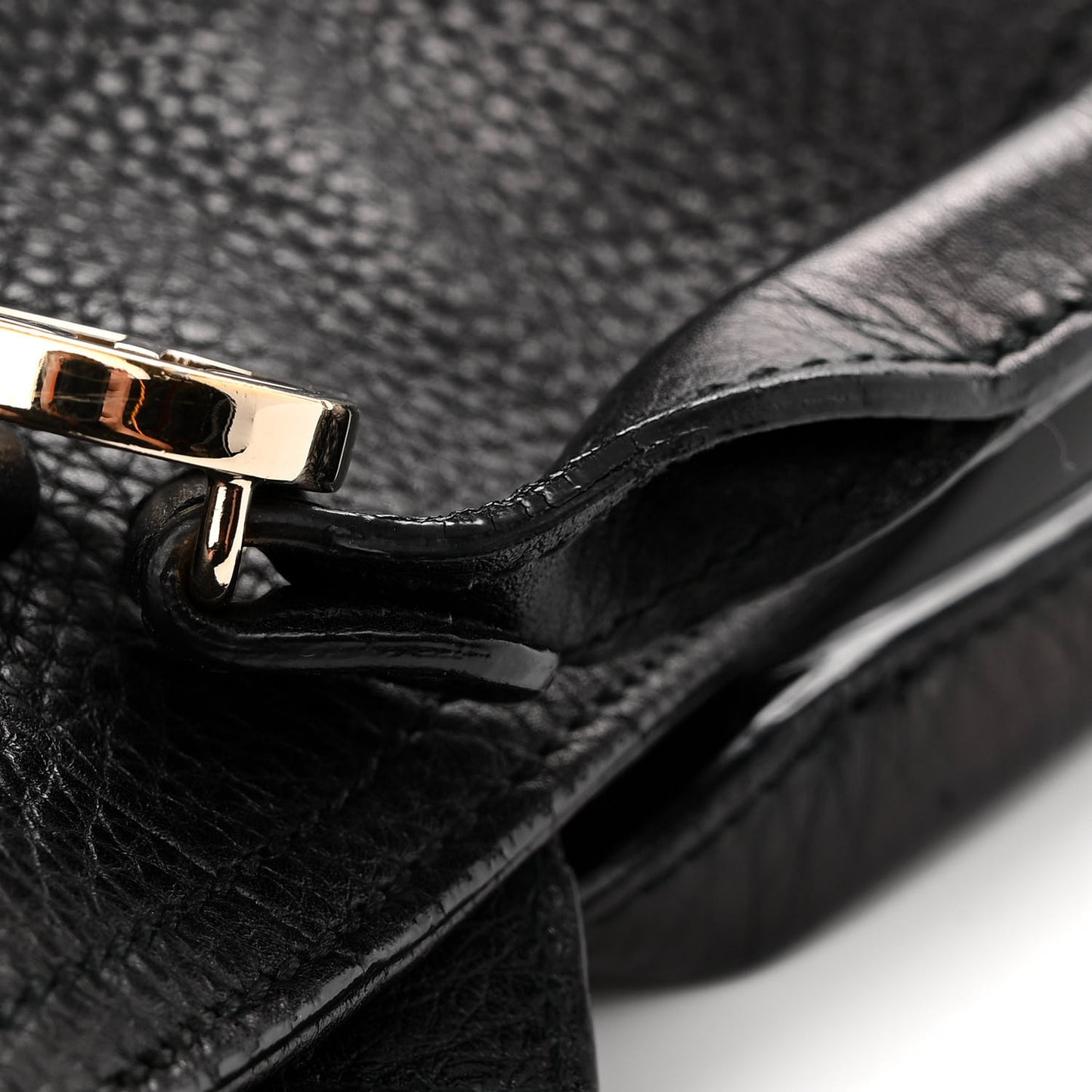 Cellarius Calfskin Medium Miss GG Top Handle Bag Black