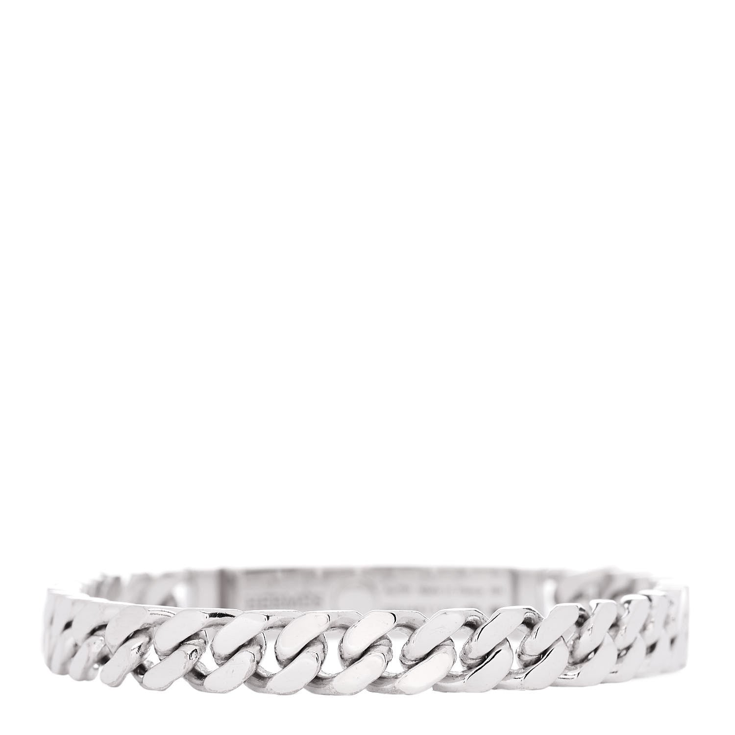 Hermes 18K White Gold Diamond TPM Kelly Gourmette Bracelet SH 3 of 5