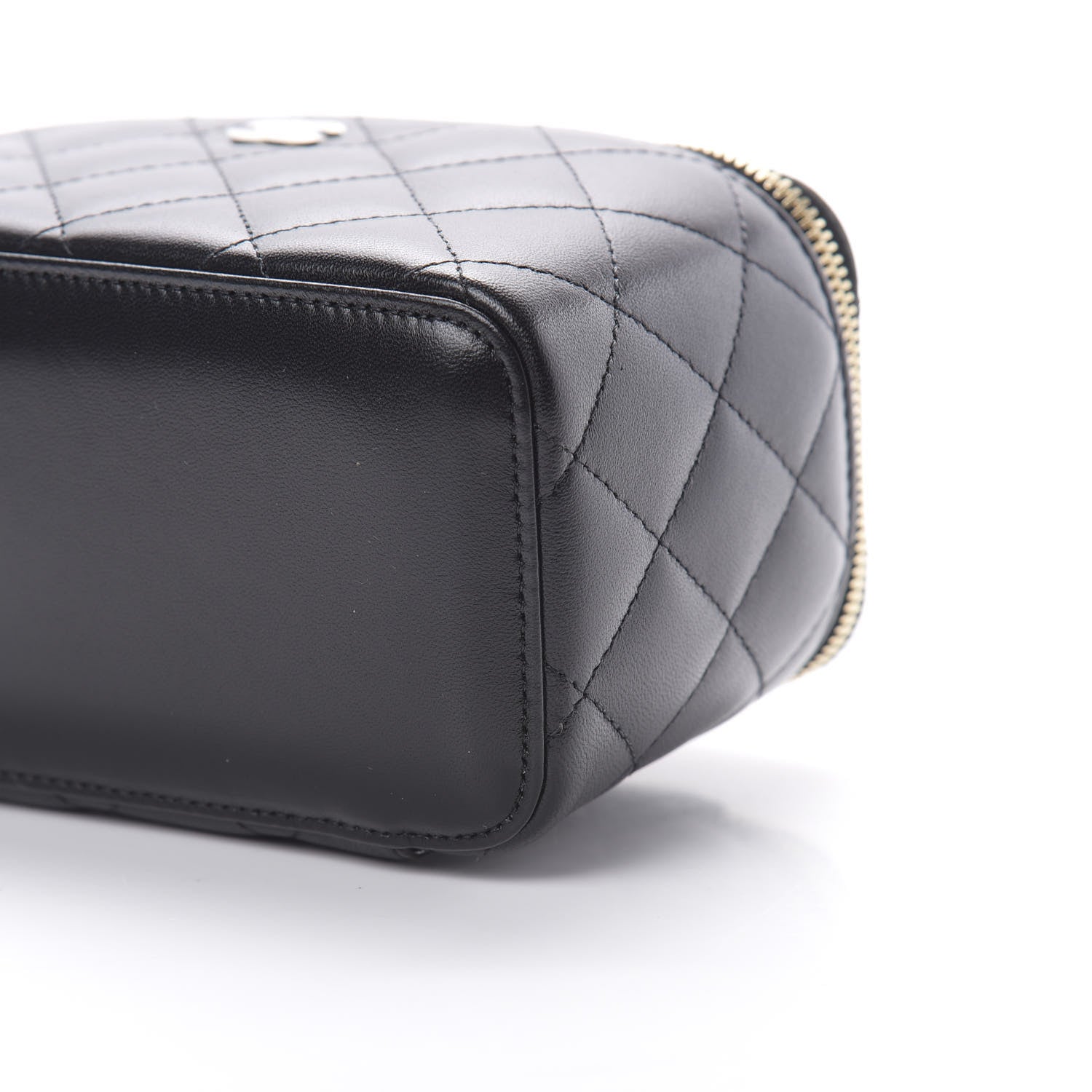 Chanel Lambskin Quilted Small Vanity Case With Chain Black 10 of 11