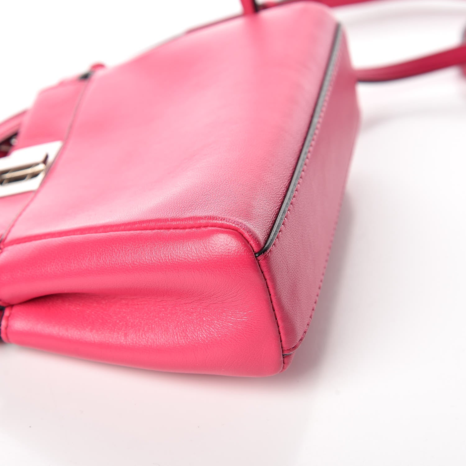Fendi Shiny Nappa Micro Peekaboo Iconic Satchel Fuxia 11 of 15