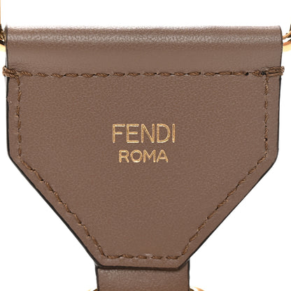 Fendi Cannete Ribbon Poly Vitello King Logo Adjustable Strap You Pergamena Acquerello Tartufo 4 of 4