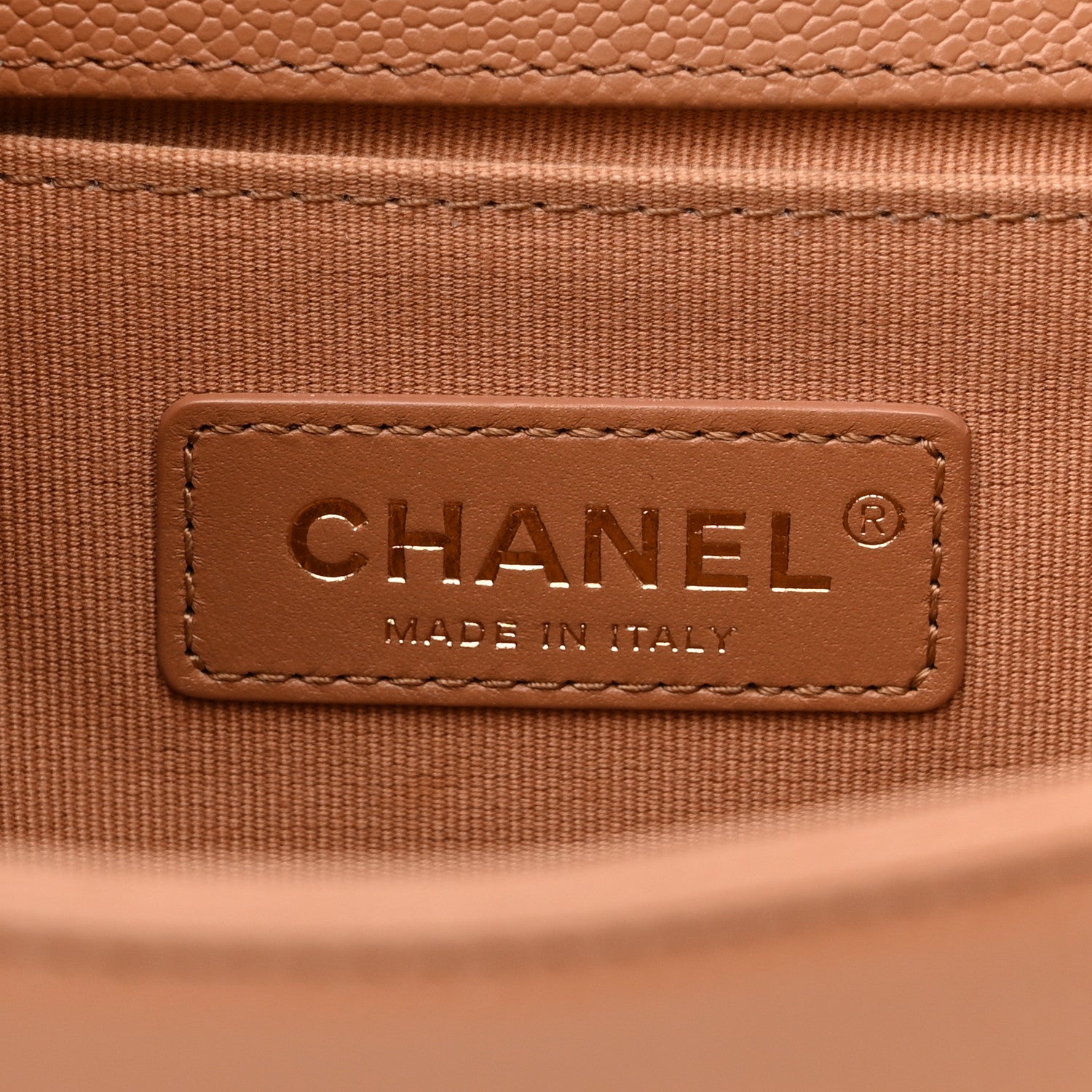 Chanel Caviar Quilted Medium Boy Flap Light Brown 5 of 11