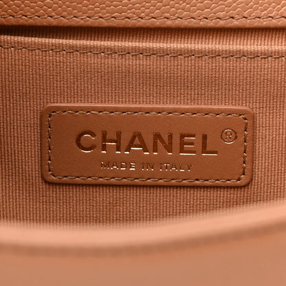 Chanel Caviar Quilted Medium Boy Flap Light Brown 5 of 11