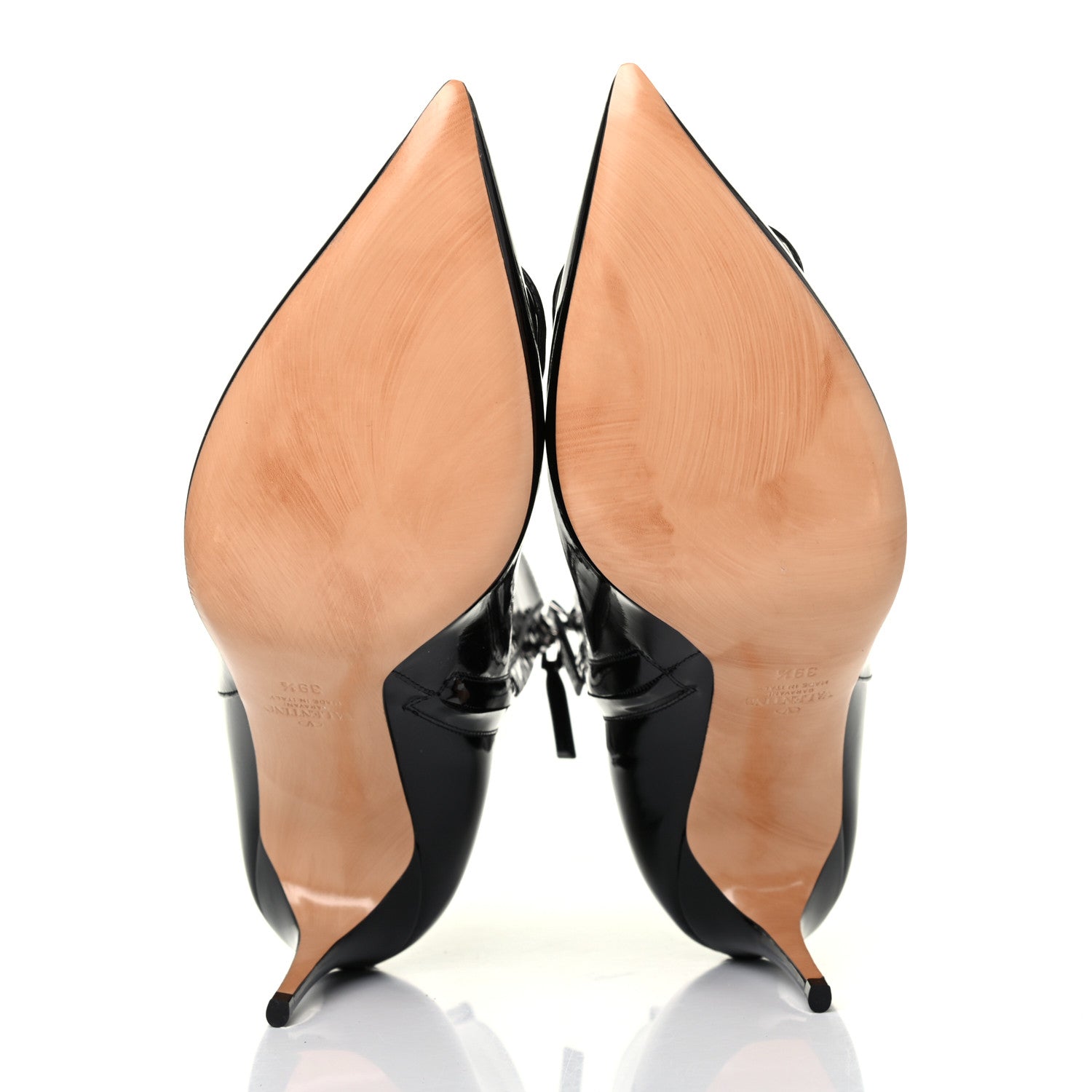 Valentino Garavani Patent VLogo Ankle Boots 39.5 Black 4 of 5