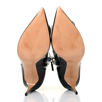 Valentino Garavani Patent VLogo Ankle Boots 39.5 Black 4 of 5