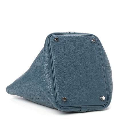 Hermes Taurillon Clemence Picotin Lock 18 PM Vert Bosphore 3 of 8