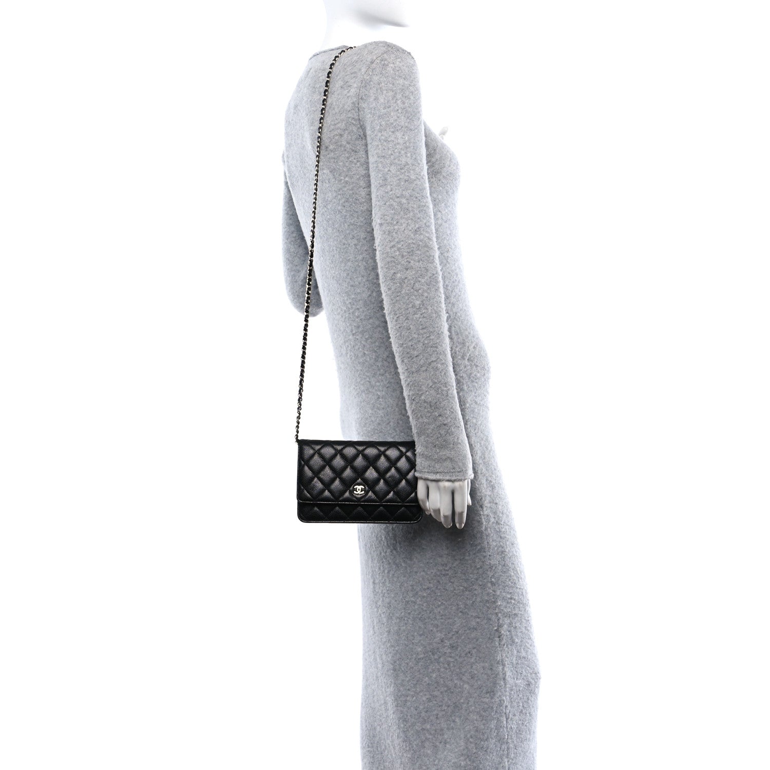 Chanel Caviar Quilted Wallet On Chain WOC Black 2 of 11